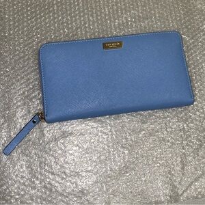 Kate Spade Zip Around Wallet, Color: Blue